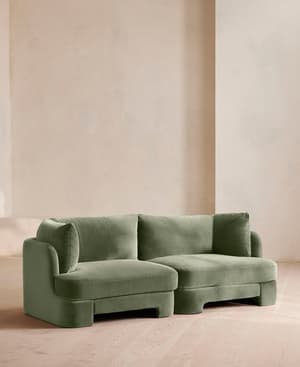 Odell Modular Sofa - Three Seater - Velvet - Seafoam - UK - Hover Image