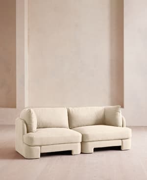 Odell Modular Sofa - Three Seater - Linen - Bisque - Hover Image