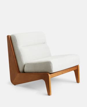 Fletcher Outdoor Armless Chair - Natural - Hover Image