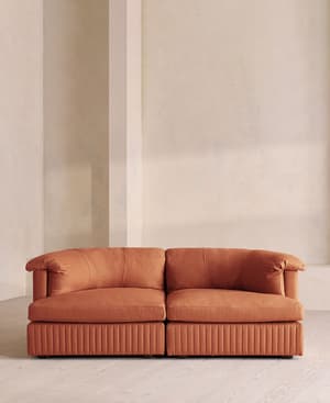 Oona Modular Sofa - Three Seater - Linen - Antique Rose - UK - Listing Image