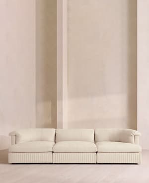Oona Sectional Sofa - Four Seater - Linen - Bisque - US - Hover Image