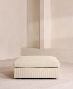 Oona Ottoman - Linen - Bisque - UK - Hover Image