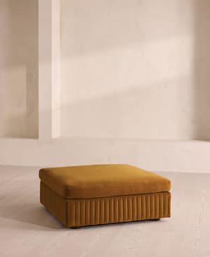 Oona Ottoman - Mustard Velvet - US - Listing Image