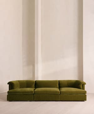 Oona Modular Sofa - Four Seater - Velvet Olive UK - Listing Image