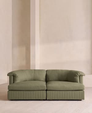 Oona Modular Sofa - Three Seater - Linen - Sage - UK - Listing Image