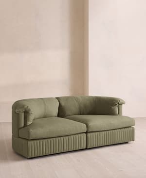 Oona Modular Sofa - Three Seater - Linen - Sage - UK - Hover Image