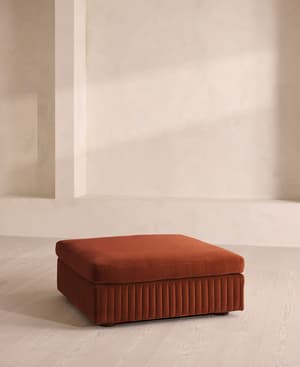 Oona Ottoman - Velvet Rust - US - Listing Image