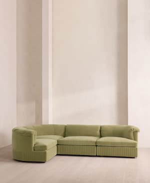 Oona Modular Sofa - L-Shape Sofa - Velvet Lichen UK - Hover Image