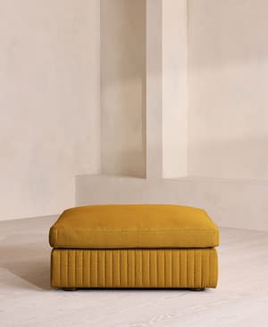 Oona Ottoman - Linen - Turmeric - UK - Hover Image