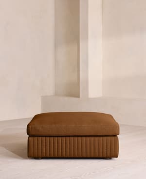 Oona Ottoman - Linen - Terracotta - US - Hover Image