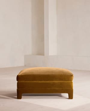 Ashford Ottoman - Velvet - Mustard - US - Hover Image
