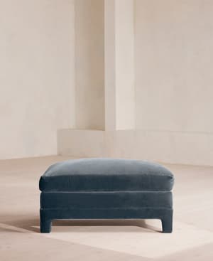 Ashford Ottoman - Velvet - Grey Blue - US - Hover Image