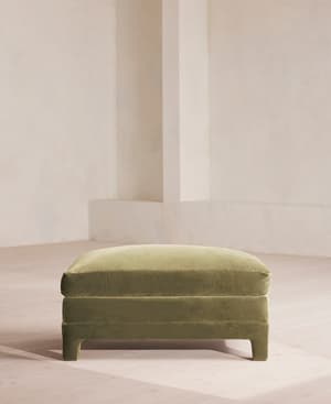 Ashford Ottoman Velvet - Lichen - Hover Image