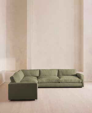 Mossley Corner Sofa - Linen - Sage - Listing Image