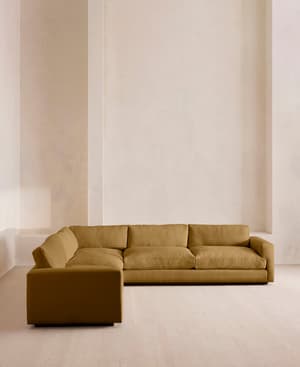 Mossley Corner Sofa - Linen - Ochre - US - Listing Image