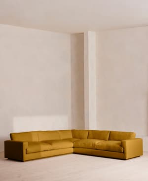 Mossley Corner Sofa - Linen - Turmeric - US - Hover Image