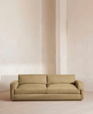Mossley Three Seater Sofa - Linen - Wheat - US - Listing Image