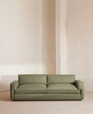 Mossley Three Seater Sofa - Linen - Sage - Listing Image