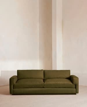 Mossley Three Seater Sofa - Linen - Olive - US - Listing Image
