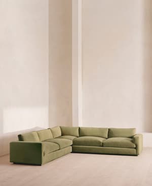 Mossley Corner Sofa - Velvet Lichen - Hover Image