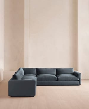 Mossley Corner Sofa - Velvet - Grey Blue  - US - Listing Image