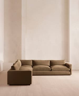 Mossley Corner Sofa - Velvet - Truffle - US - Listing Image