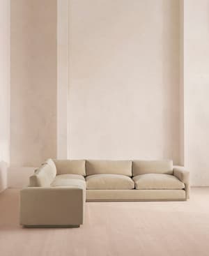 Mossley Corner Sofa - Velvet - Oyster - UK - Listing Image