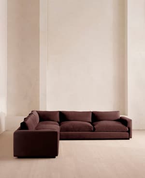 Mossley Corner Sofa - Velvet - Aubergine - US - Listing Image