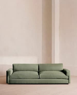 Mossley Four Seater Sofa - Velvet - Seafoam - UK - Hover Image