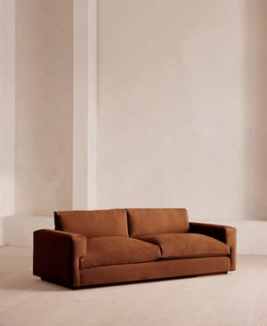 Mossley Three Seater Sofa - Velvet - Cinnamon - US - Listing Image