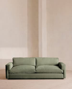 Mossley Three Seater Sofa - Velvet - Seafoam - UK - Hover Image