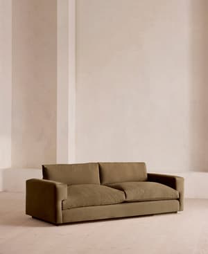 Mossley Three Seater Sofa - Velvet - Truffle - US - Listing Image