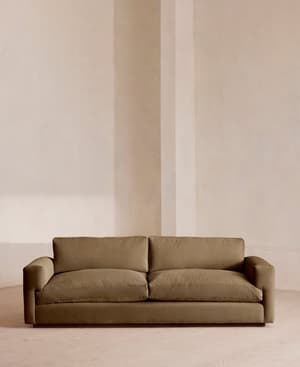 Mossley Three Seater Sofa - Velvet - Truffle - US - Hover Image