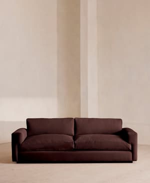 Mossley Three Seater Sofa - Velvet - Aubergine - US - Hover Image