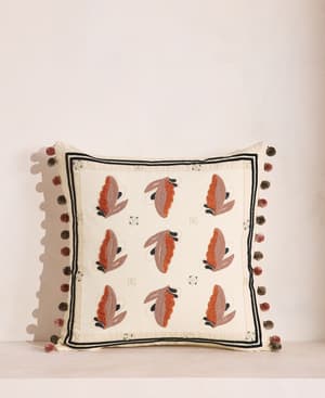 Arthur Square Cushion - Cream - Hover Image