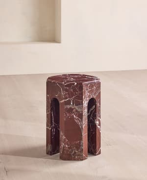 Fitz Side Table - Rosso Levanto Marble - Hover Image