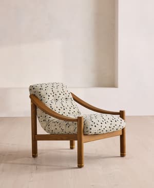 Karine Armchair - Dark Stain - Olia Jacquard - US - Listing Image