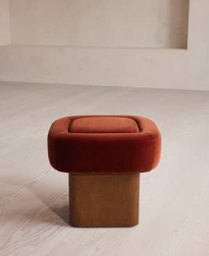 Ralph Footstool - Velvet - Rust - US - Listing Image
