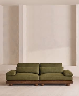 Truro Modular Sofa - Three Seater - Wool Linen - Moss UK - Hover Image