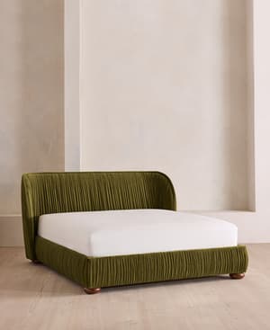 Blair Bed - King - Velvet - Olive - UK - Listing Image