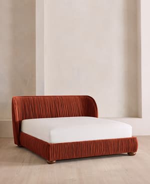 Blair Bed - King - Velvet Rust - UK - Listing Image