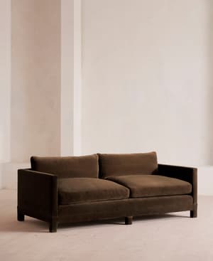 Ashford Three Seater - Sofa - Velvet - Chocolate - US - Hover Image