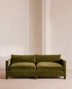 Ashford Three Seater Sofa - Velvet - Olive - US - Listing Image