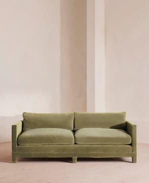 Ashford Three Seater Sofa - Velvet - Lichen - US - Listing Image