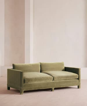 Ashford Three Seater Sofa - Velvet - Lichen - US - Hover Image