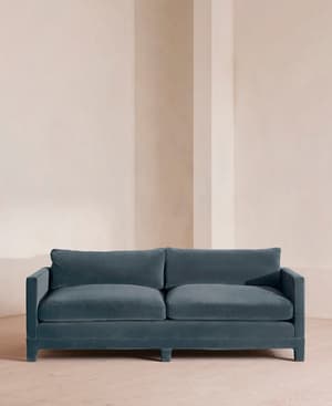 Ashford Three Seater Sofa - Velvet - Grey Blue - US - Listing Image