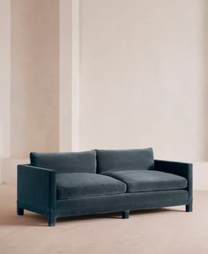 Ashford Three Seater Sofa - Velvet - Grey Blue - US - Hover Image