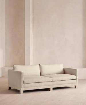 Ashford Three Seater Sofa - Linen - Bisque - Hover Image