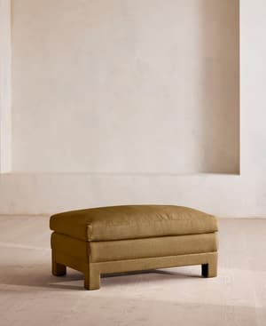 Ashford Ottoman - Linen - Ochre - Listing Image