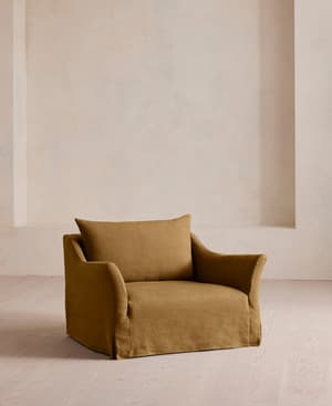 Roma Loveseat - Linen - Ochre - US - Listing Image